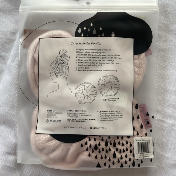 Kitsch Cream Hair Towel Turban for Gentle Hair Care - Picture 3 of 3